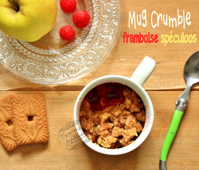 Mug Crumble Pomme Framboise Et Speculoos Facile Et Rapide Il Etait Une Fois La Patisserie