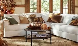 Well staged neutral color living room.