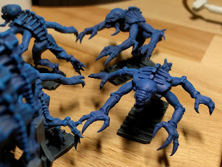 Genestealers primed black and zenithal blue