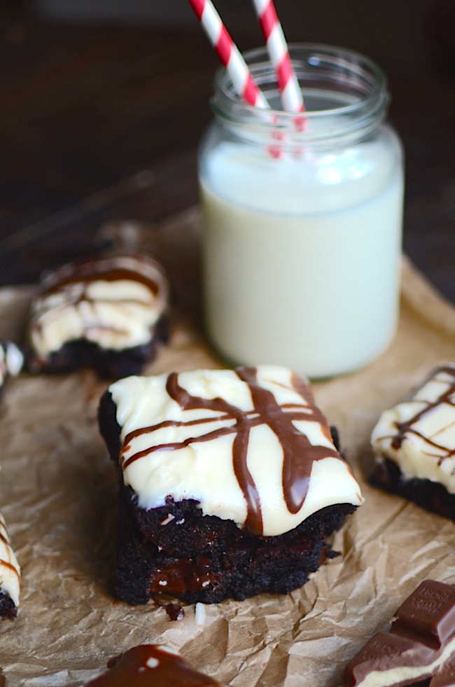 Yammie's Noshery Brownies with Nutella and Greek Yogurt Frosting