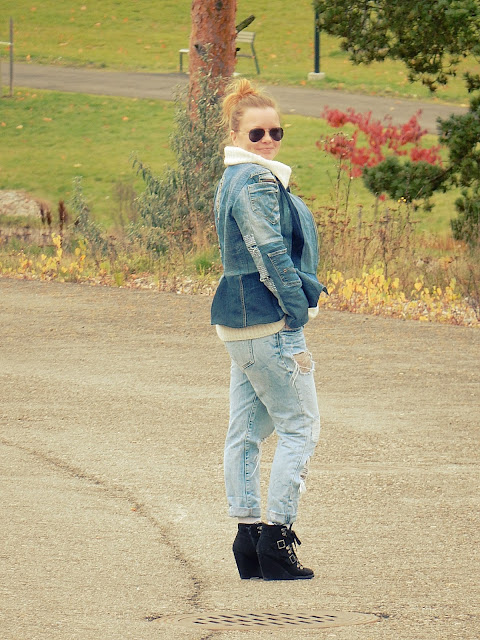 Farkkutakki farkkujen palasista -DIY