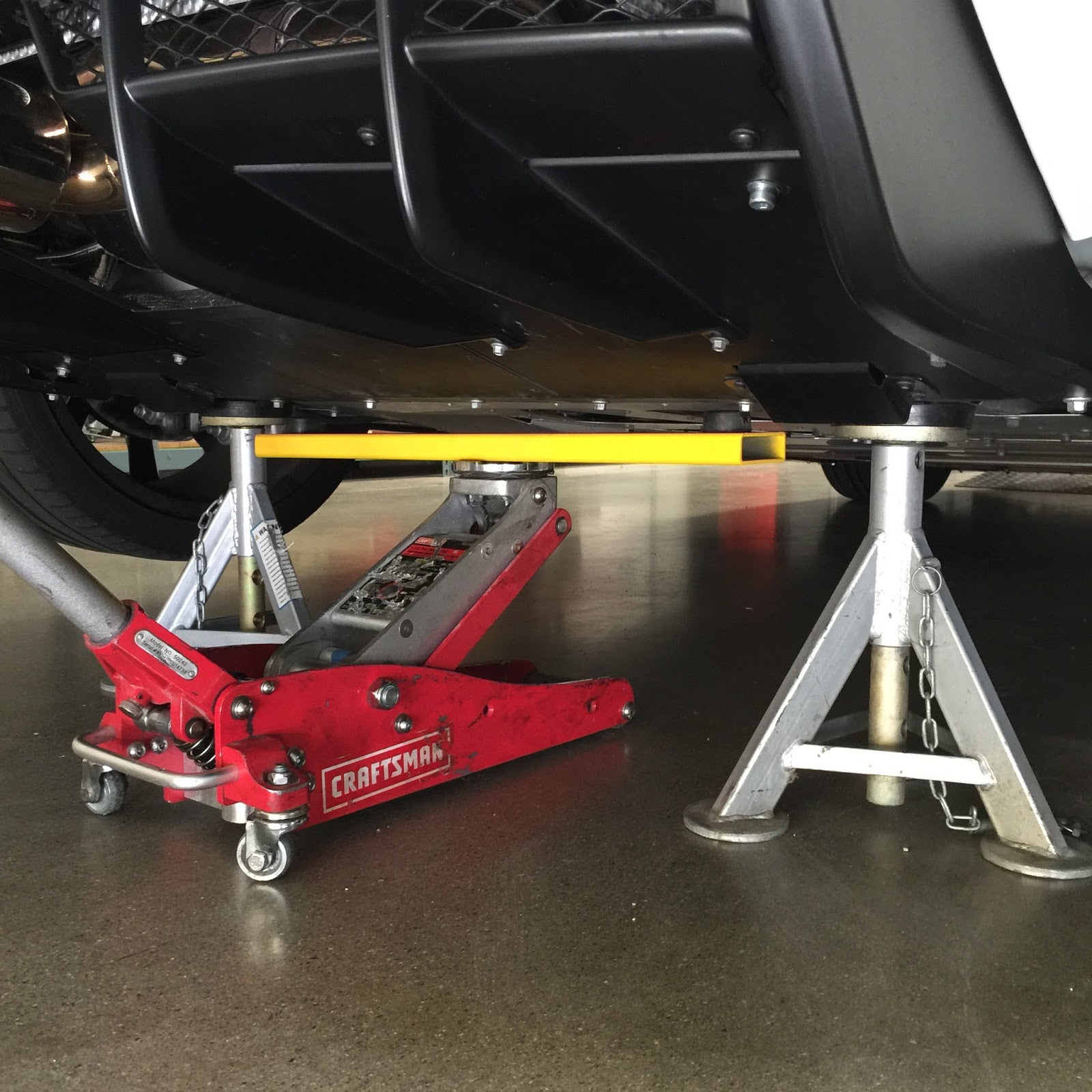 Sector111's Tasty Innovations Blog Lifting Your Evora onto Floor Stands