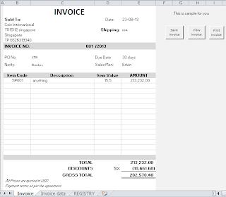 excel invoice generator