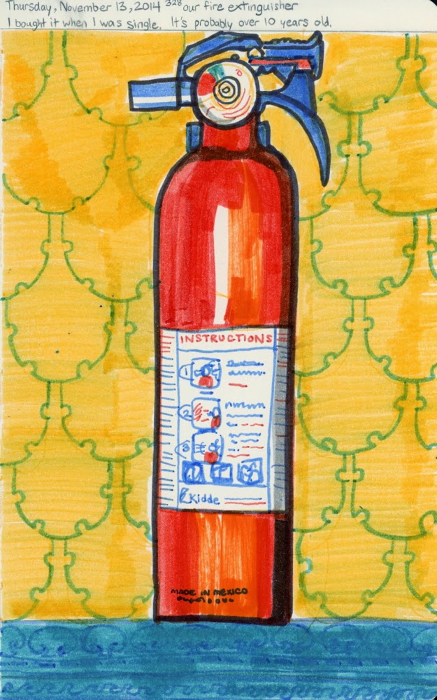 Art by K. Gill 111314. Our fire extinguisher.