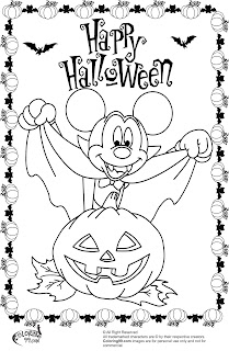 mickey mouse halloween vampire coloring pages