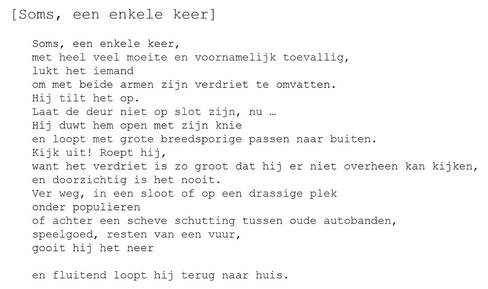 Toon Tellegen Soms Een Enkele Keer