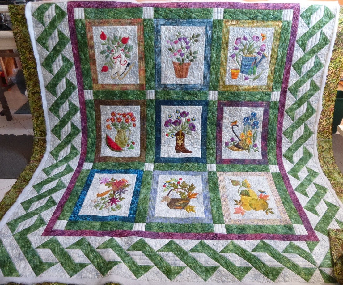 caledonia quilter Seasonal Silhouettes quilt and (ahem) Zucchini