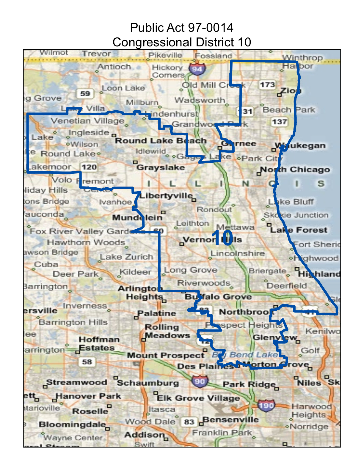10th Congressional District Map
