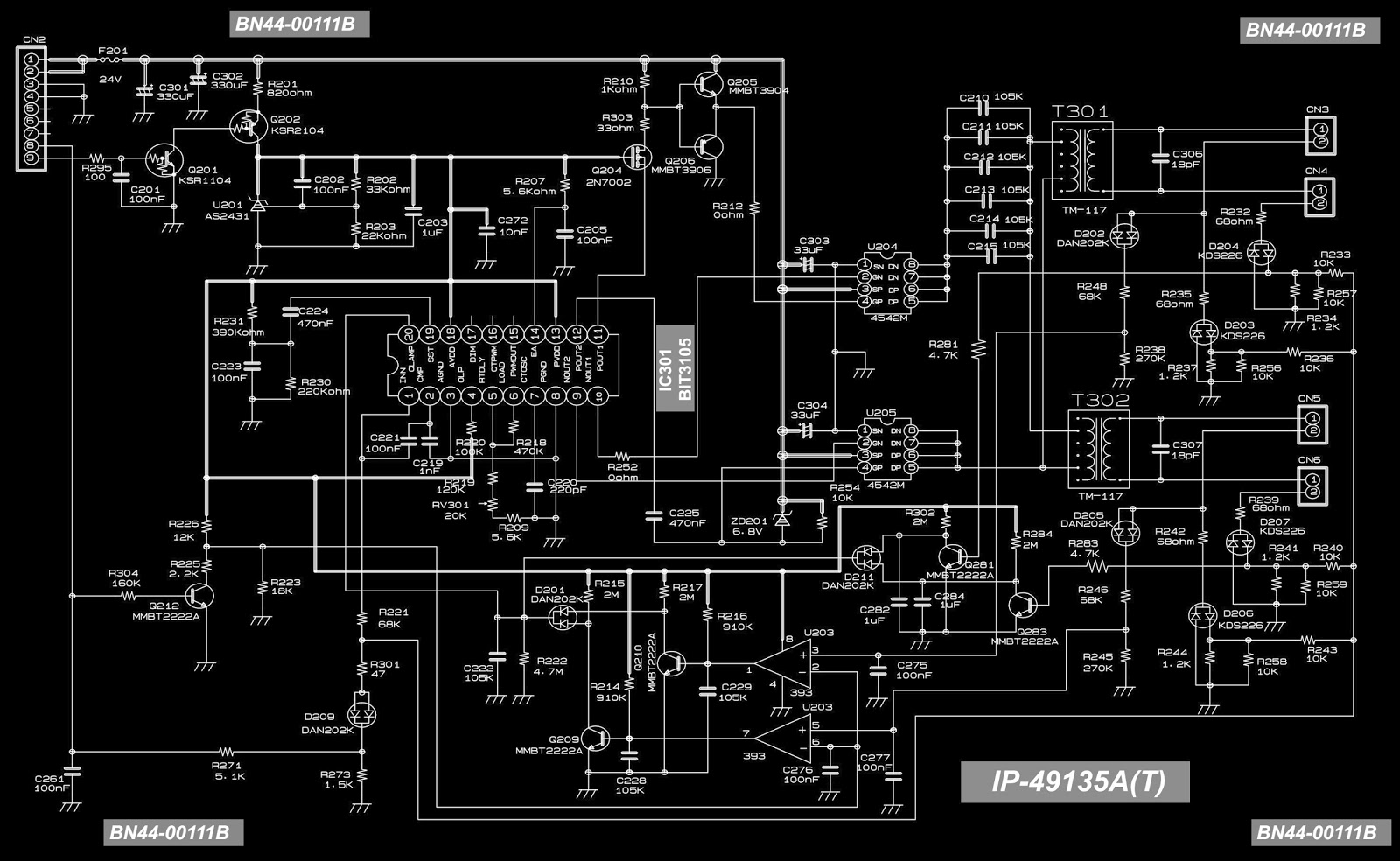 Electro help: BN44 00111B – Samsung LCD TV SMPS circuit diagram