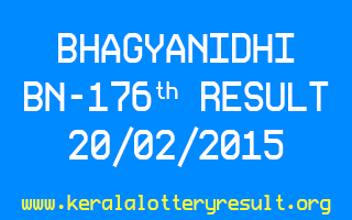 BHAGYANIDHI BN 176 Lottery Result 20-2-2015