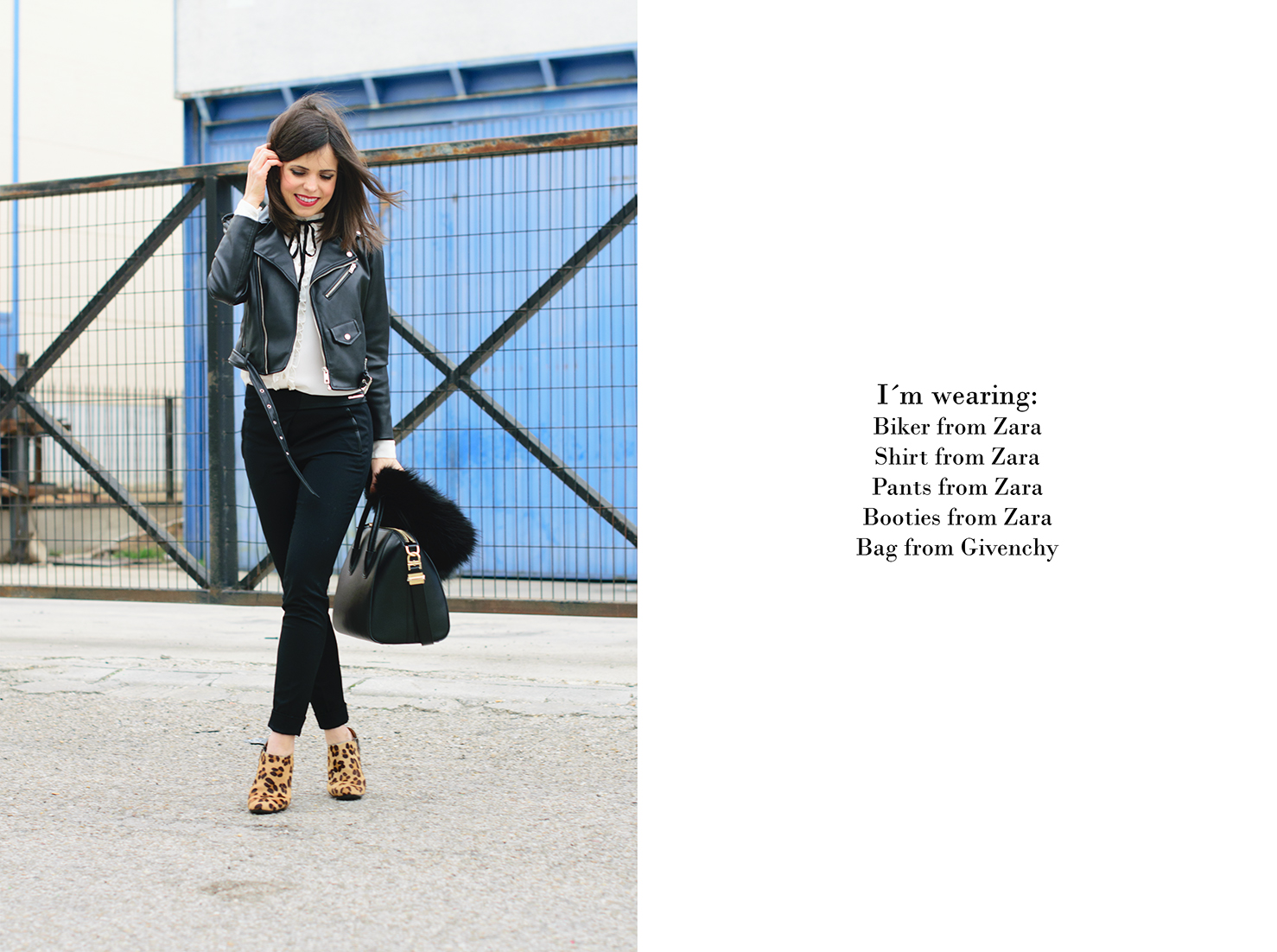 Look de Ponte unos tacones con biker y botines de leopardo