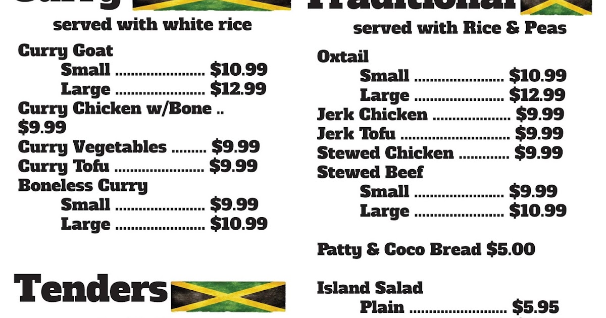 Island Spice Athens Menu