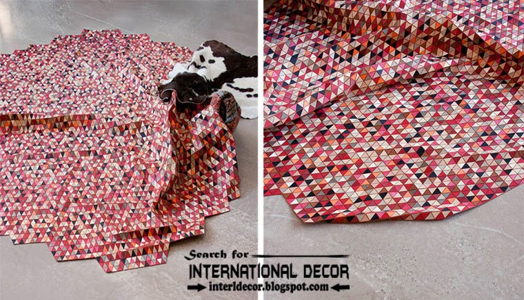 New collection of Eco-friendly wooden carpet and rugs bright ornament