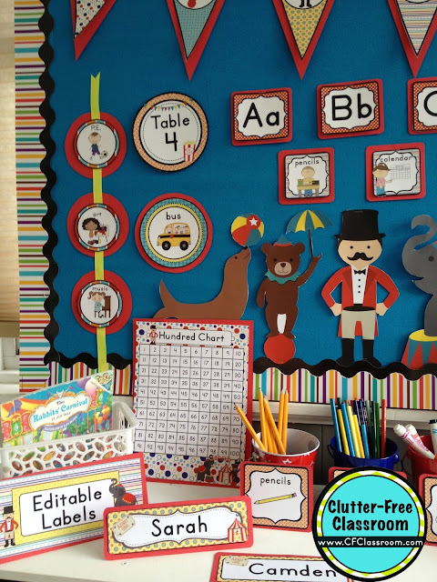 Circus Or Carnival Themed Classroom Clutter Free Classroom