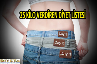 Uzun Vadeli 25 Kilo Verdiren Diyet Listesi Saglikli Diyet Portali