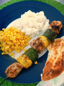 Mediterranean Chicken Kabobs are a summer treat!  Bursting with flavors your crave for the rest of the summer! - Slice of Southern