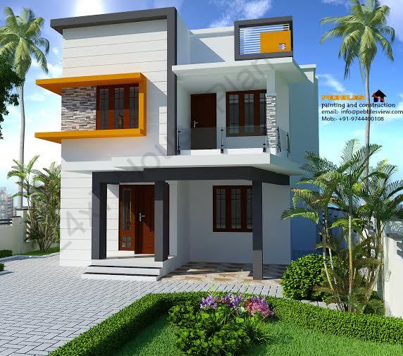 1879 SqFt Small Plot 4 Bedroom Contemporary Home Design with Free Plan ...