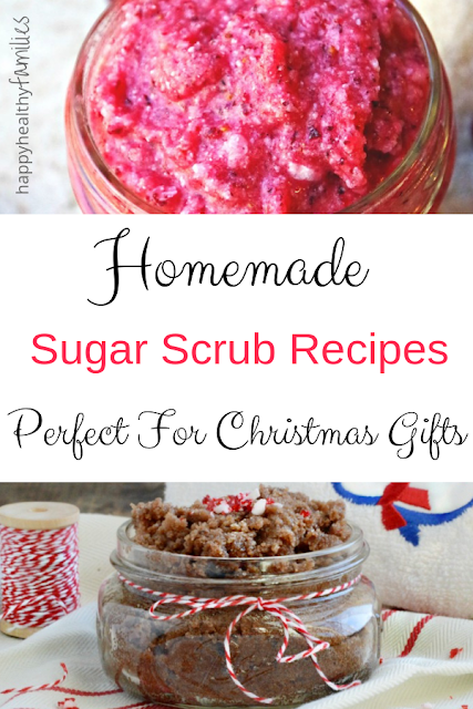make these easy homemade sugar scrubs using natural ingredients. Give as gifts for Christmas, Mother's Day and Birthdays.