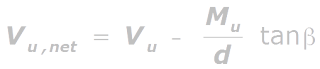 Net vertical shear force in a beam of varying depth