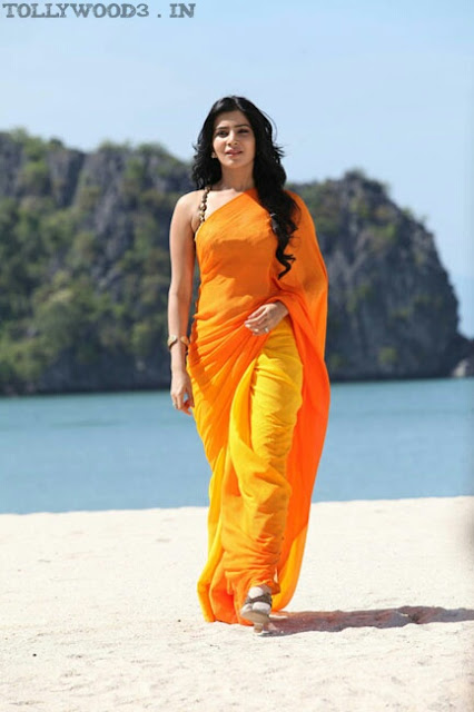 Samantha Ruth Prabhu Hot Orange Saree HD Photos and Stills