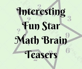 Interesting Fun Star Math Puzzles and Brain Teasers for Kids