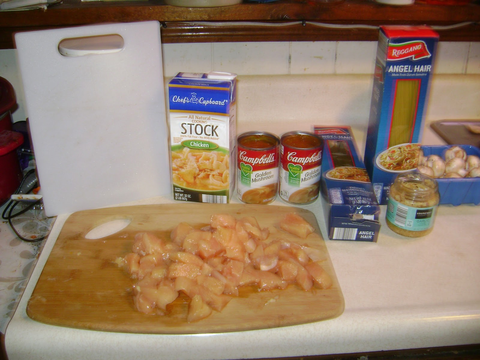 Learning As We Go: Low Fat Chicken and Mushroom Pasta Recipe