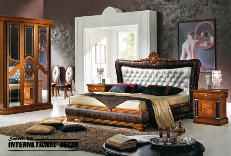 Luxury Italian bedroom and furniture in classic style