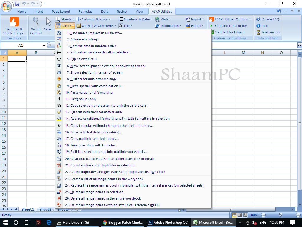 free excel utilities