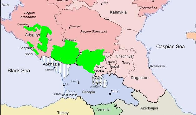 Дагестан и абхазия карта