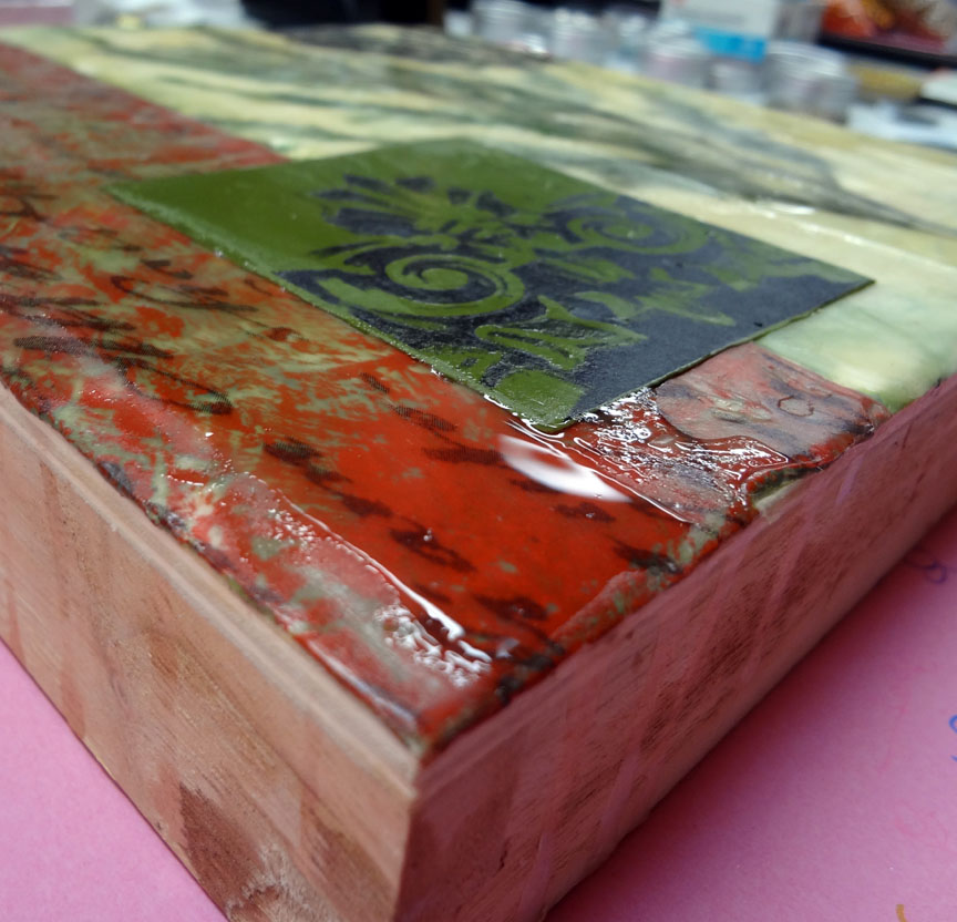Resin Crafts Envirotex Lite Resin over Encaustic Collage Part Two