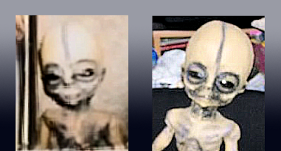 Bushman Alien Compared with KNown Toy-Dummy Alien