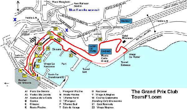 Map of Monte Carlo, Monaco