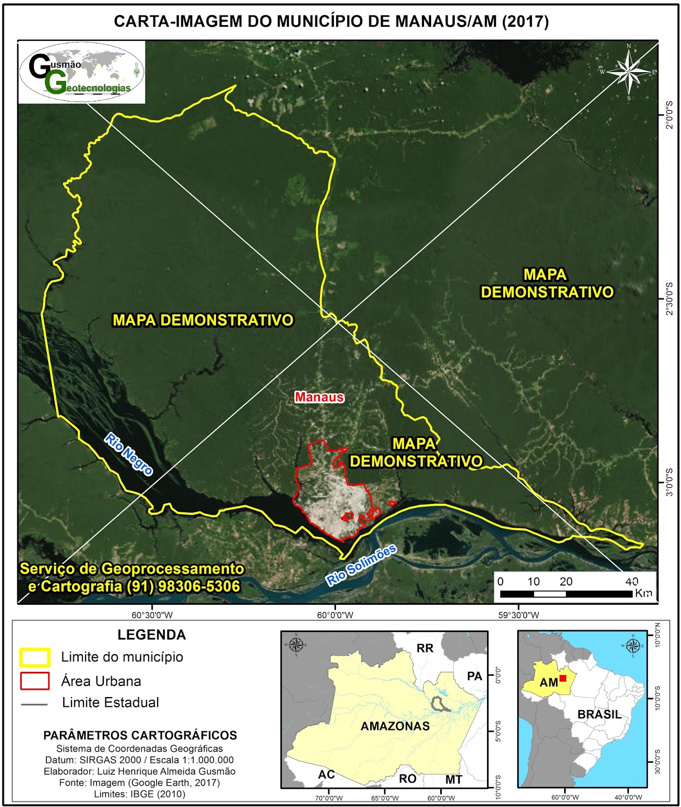 Geografia E Cartografia Digital Mapas De Manausam Acadêmicos 