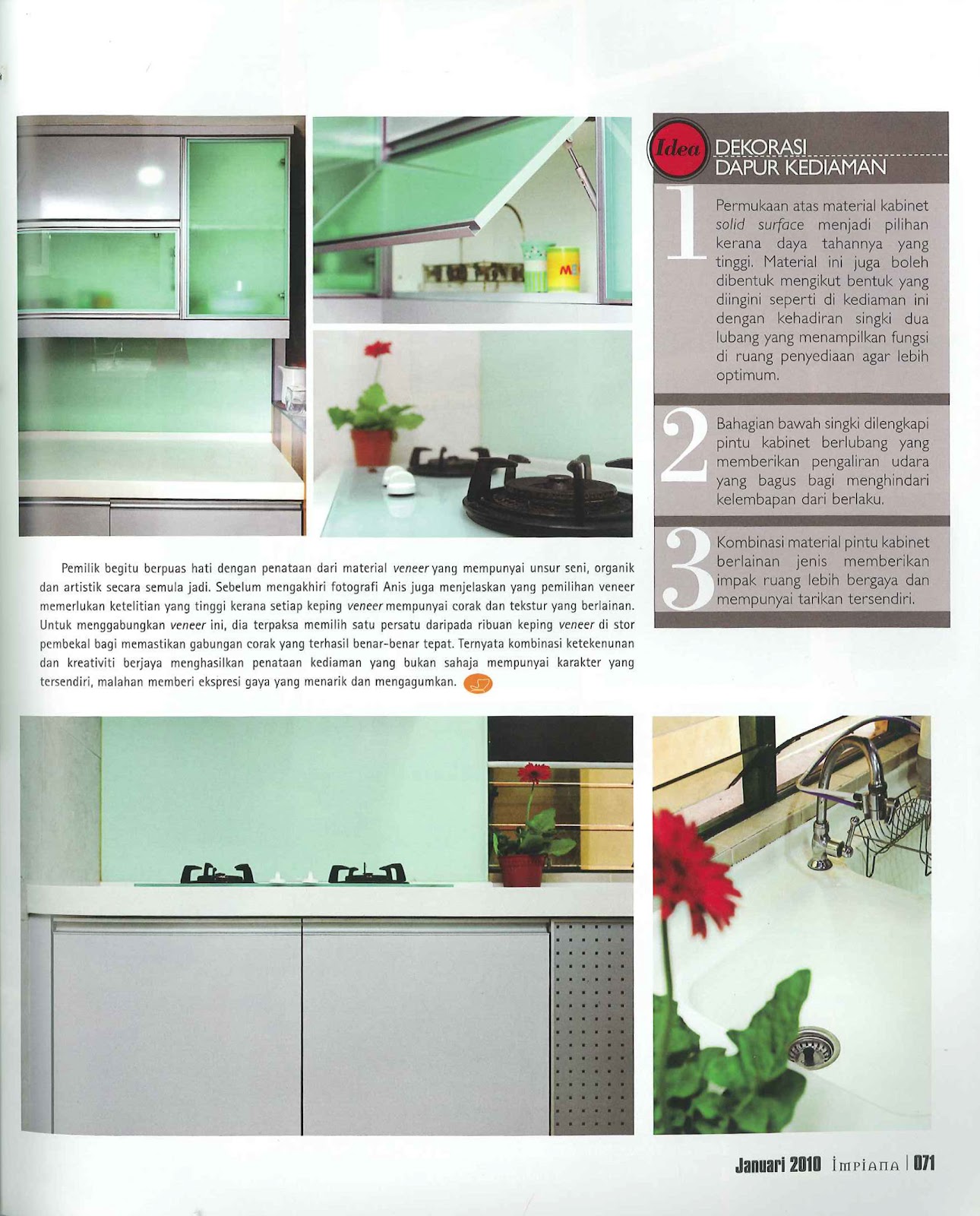 Kaunter U Dapur Desainrumahid Imanpuri Interior Architecture 2017