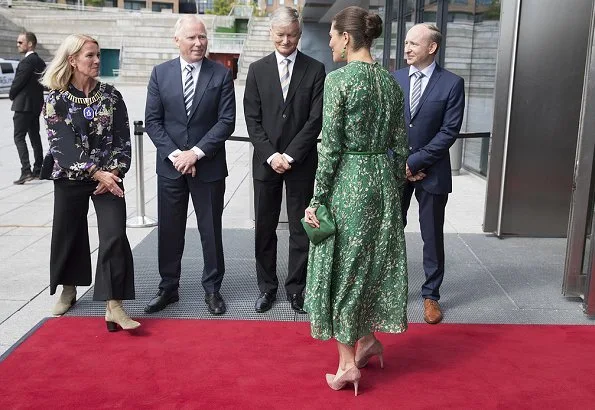 Crown Princess Victoria wore H&M dress from H&M Conscious Exclusive Collection 2018. The Ocean Challenge and SeaBOS