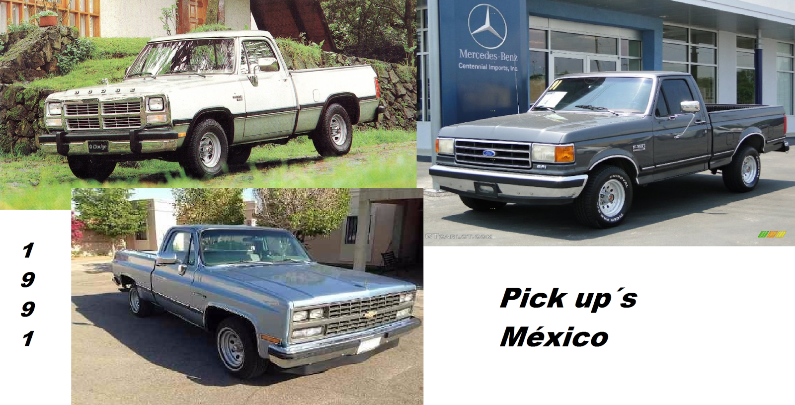 Autos del recuerdo Pick up´s México 1991