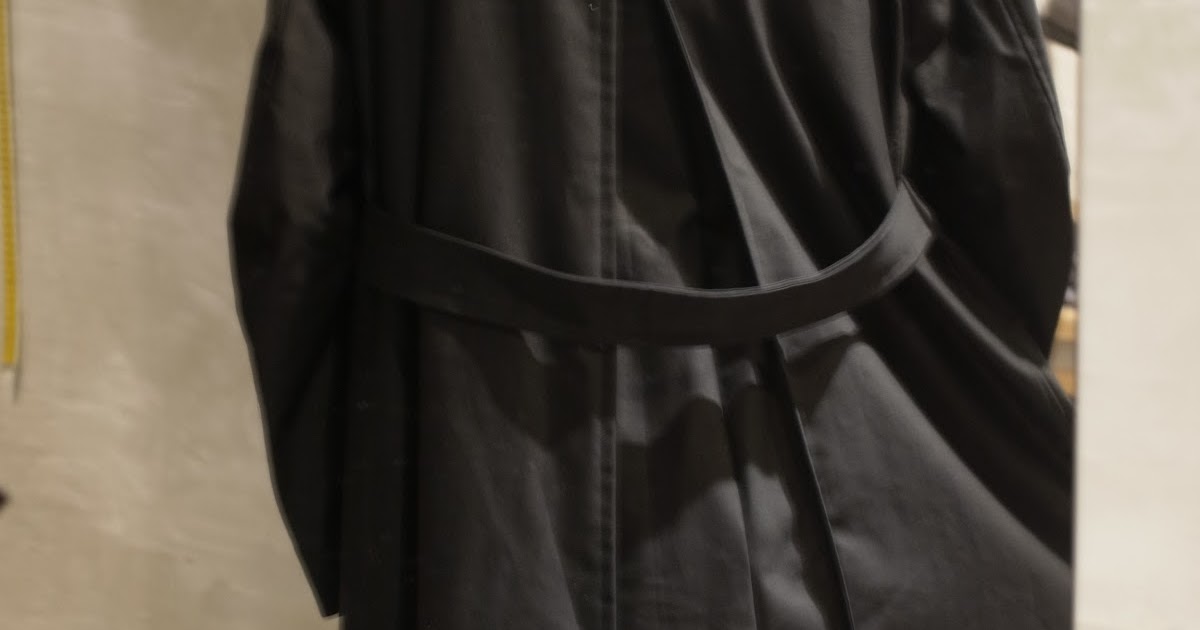 HAVERSACKFUKUOKA Black Moleskin French Work Long Coat