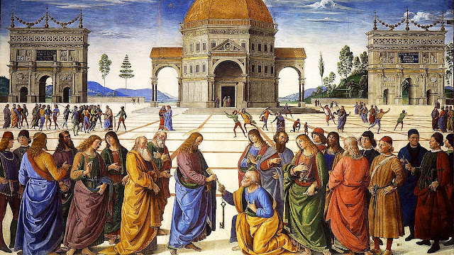 Christ giving Peter the keys to the Kingdom