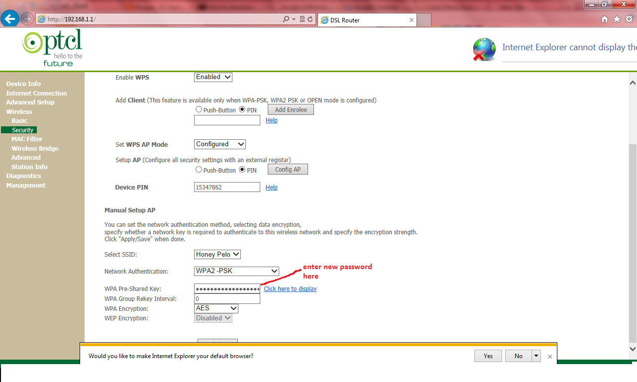 How to change password of PTCL WiFi Router All Open Source