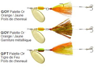 Pêche à la cuillère, blogue de pêche, nouveaux leurres de pêche, pêche truite,  cuillère tournante, cuillère ondulante, brochet, Daniel Lefaivre, Brecks, Williams