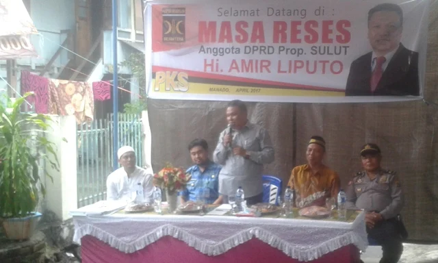 Kegiatan reses Wakil Komisi III DPRD Sulut, Amir Liputo. 