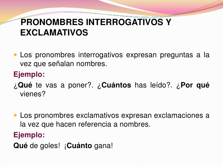 Maestro San Blas: Pronombre interrogativos y exclamativos