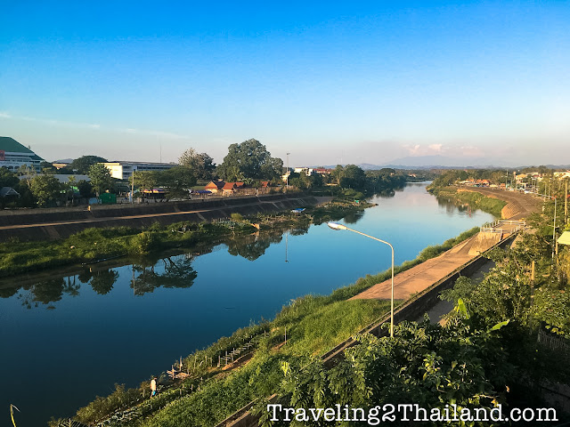 View over the Nan River in Nan, North Thailand View over the Nan River in Nan, North Thailand