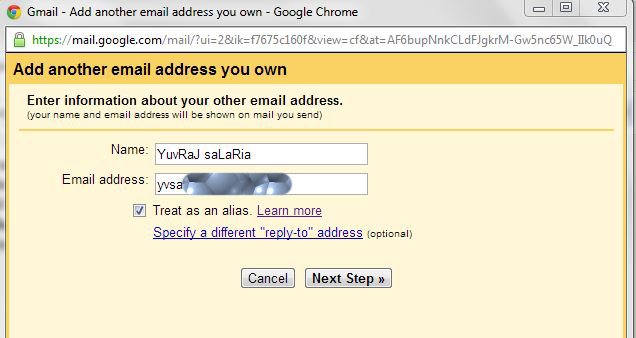 How to send E-mails from different Mail address in Gmail