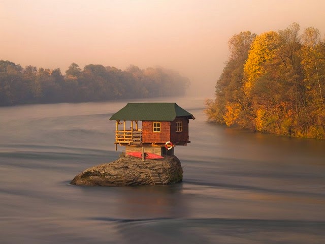 River house in Serbia photo