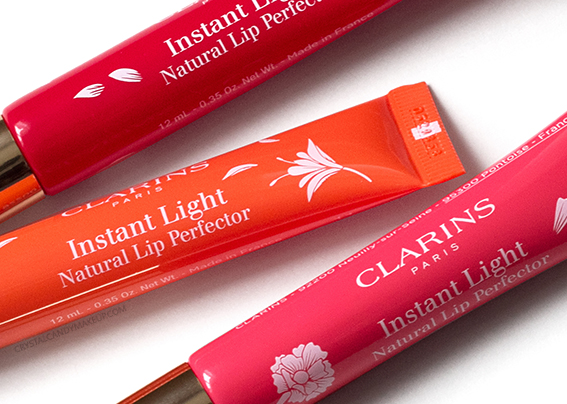 Clarins Instant Light Natural Lip Perfectors New shades Summer 2016 10 Pink Shimmer 11 Orange 12 Red Review Photos Packaging