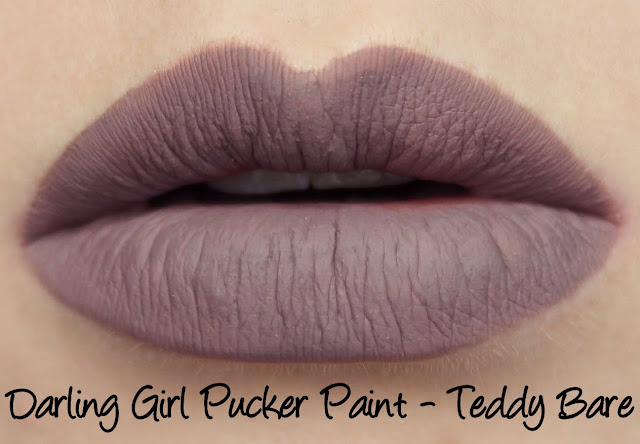Darling Girl Pucker Paint Matte Lip Cream - Teddy Bare lipstick swatches & review