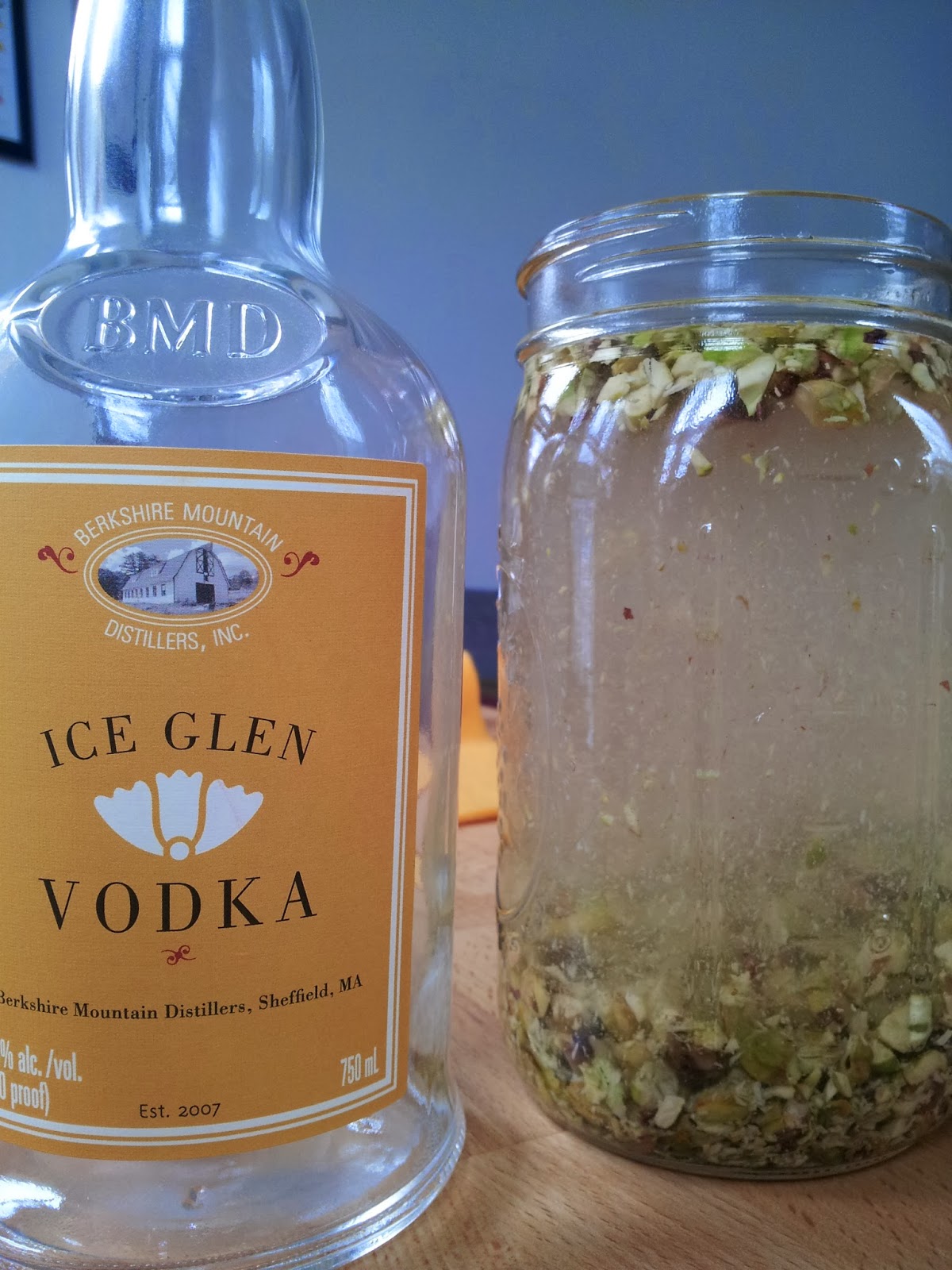 No Gluten Required pistachio liqueur