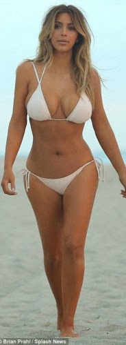 Kim K Shows Off Her Amazing Post Pregnancy Body In White
