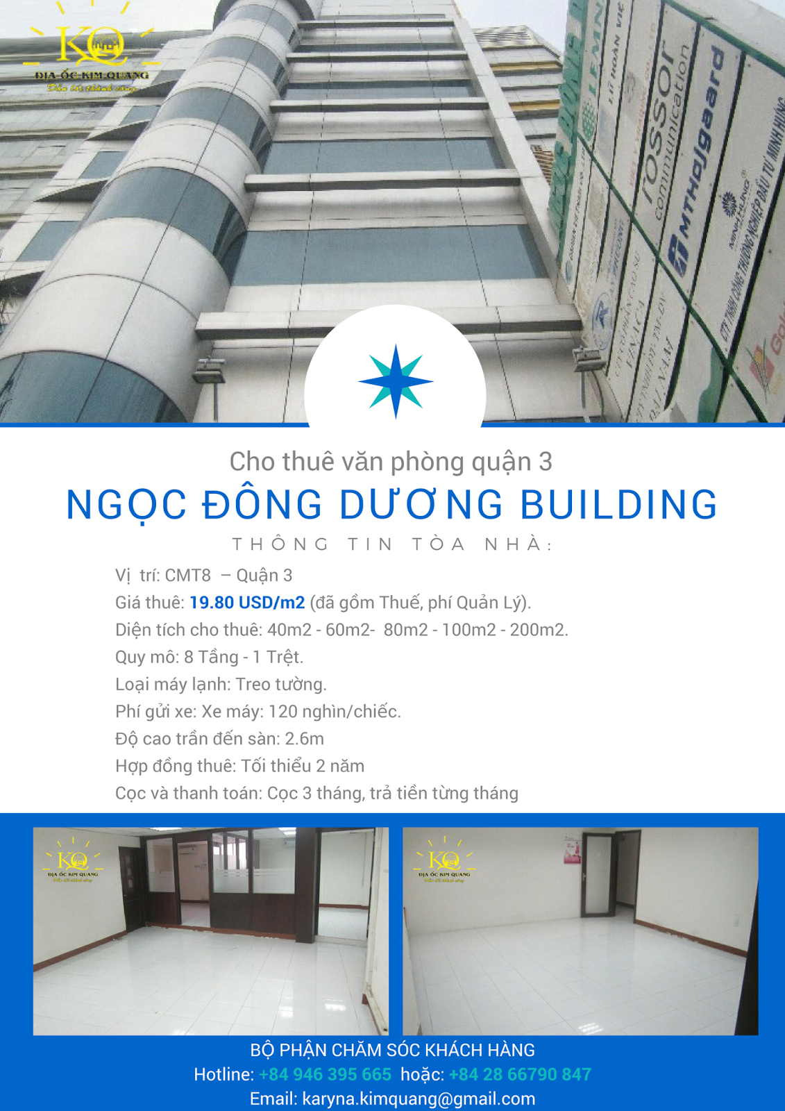 Cho thuê văn phòng quận 3 Ngọc Đông Dương building
